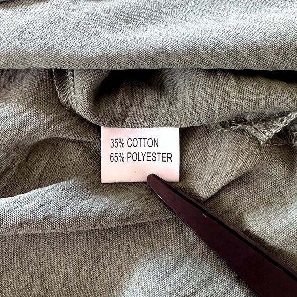 NWT C+D+M Short Sleeve Button Front Top Green Size Large - Picture 4 of 8